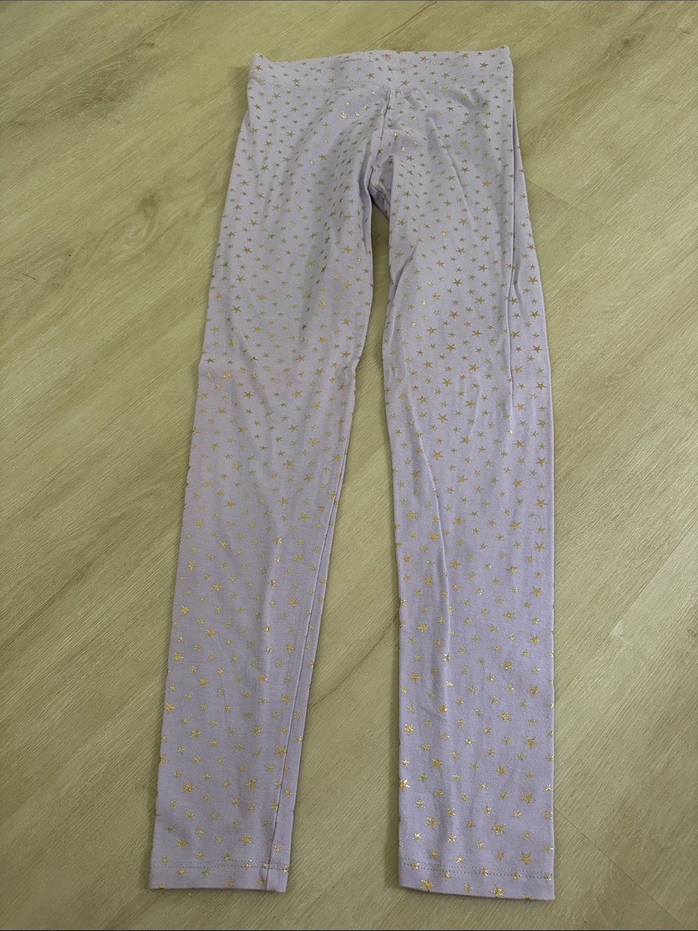 Crewcuts Lavender Leggings with Gold Star Print
